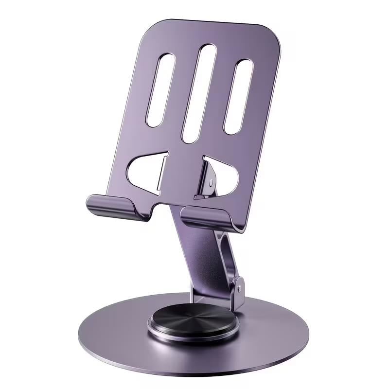 SOPORTE GIRATORIO 360° GENÉRICO PARA CELULAR Y TABLET – METAL MORADO UNIVERSAL