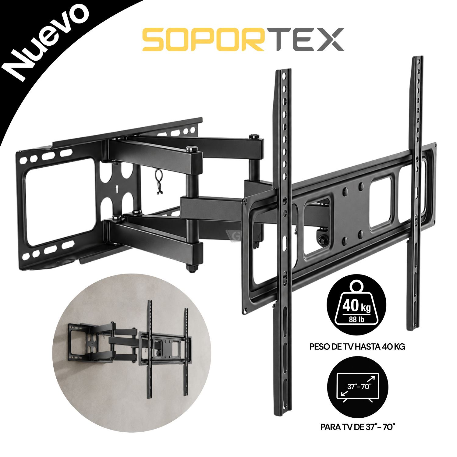 Soporte de Pared para TV Soportex 37 a 70 Modelo LPA52-466