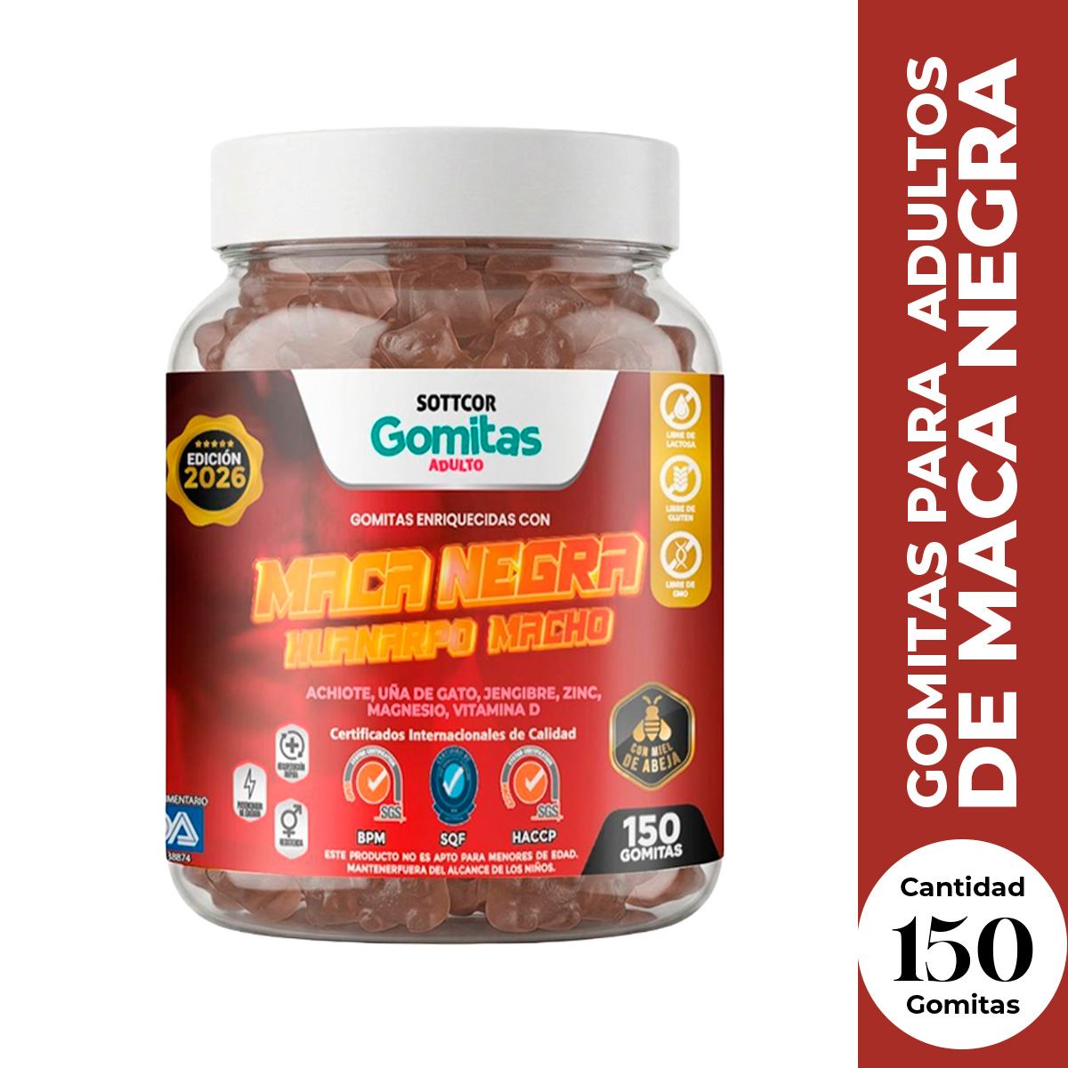 Gomitas con Maca Negra Sottcor 150 Gomitas