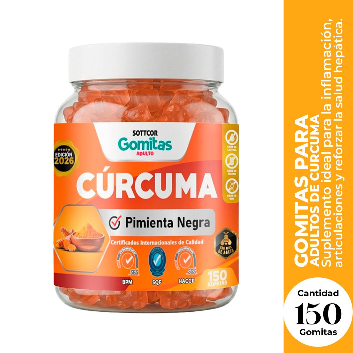 Gomitas De Curcuma Sottcor 150 Gomitas