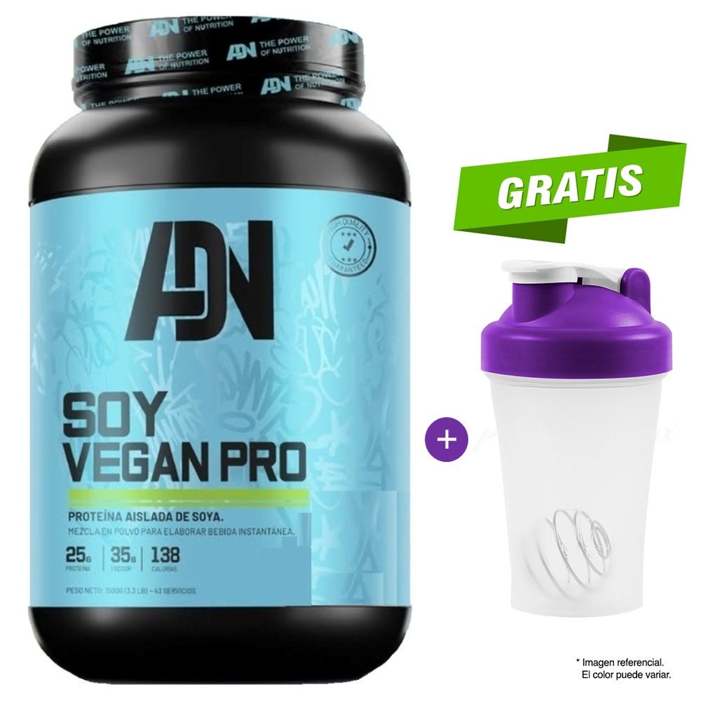 Proteína Adn Soy Vegan Protein 1.5 kg Chocolate Shaker