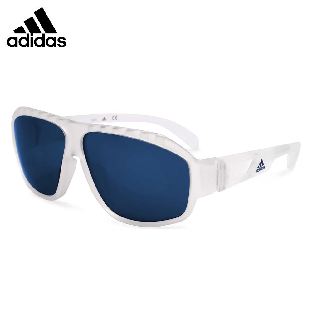 Lentes de Sol Adidas Sport SP0025-26X Blanco Semi Transparente Azul
