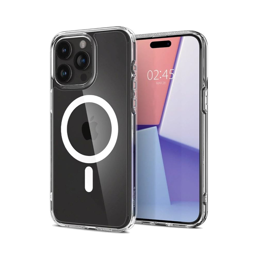 Case Compatible con iPhone 15 Pro Max Spigen Neo Hybrid Crystal Magsafe Transparente