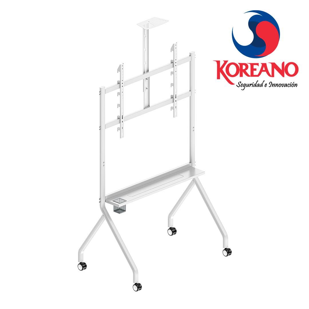 RACK SOPORTE PEDESTAL DE PISO PARA TV Y PANTALLAS INTERACTIVAS DE 55 A 110 PULGADAS – SPK-0116W | KOREANO