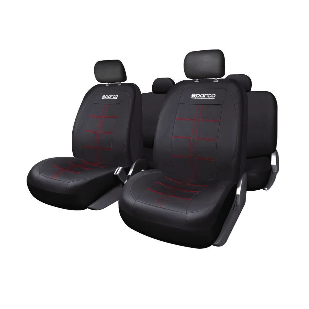 Set de Fundas Cubre Asiento SPARCO Negro Rojo SPS405PVCRD