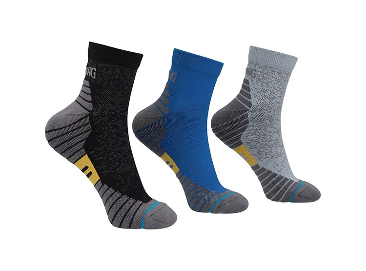 SPALDING CALCETINES DEPORTIVOS MEDIO NEGRO/AZUL/GRIS 40-45 TRIPACK