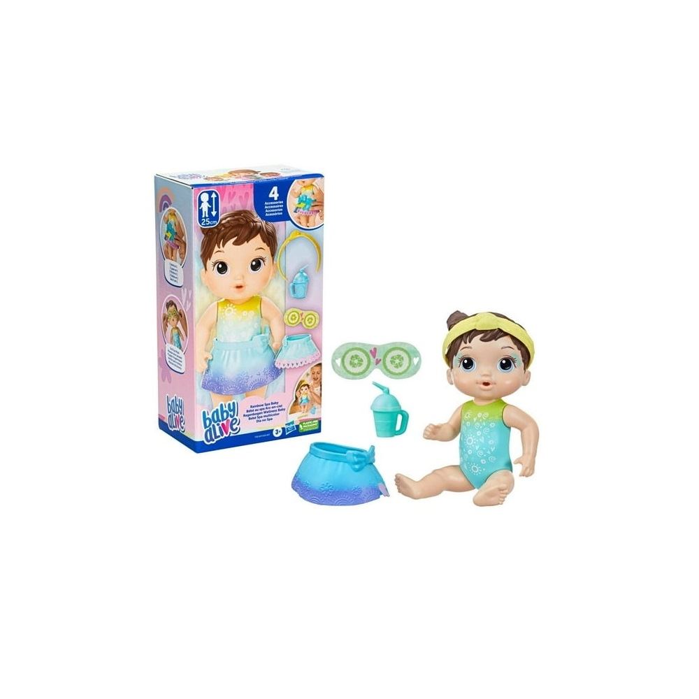 MUÑECA BABY ALIVE BEBÉ SPA MULTICOLOR CASTAÑA