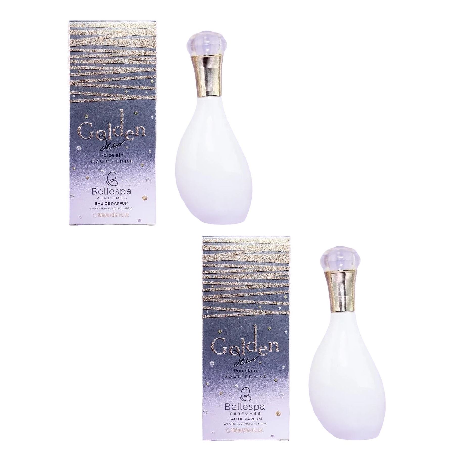 PACK X 2 PERFUMES DE MUJER BELLESPA GOLDEN JOIN 100ML CADA UNO