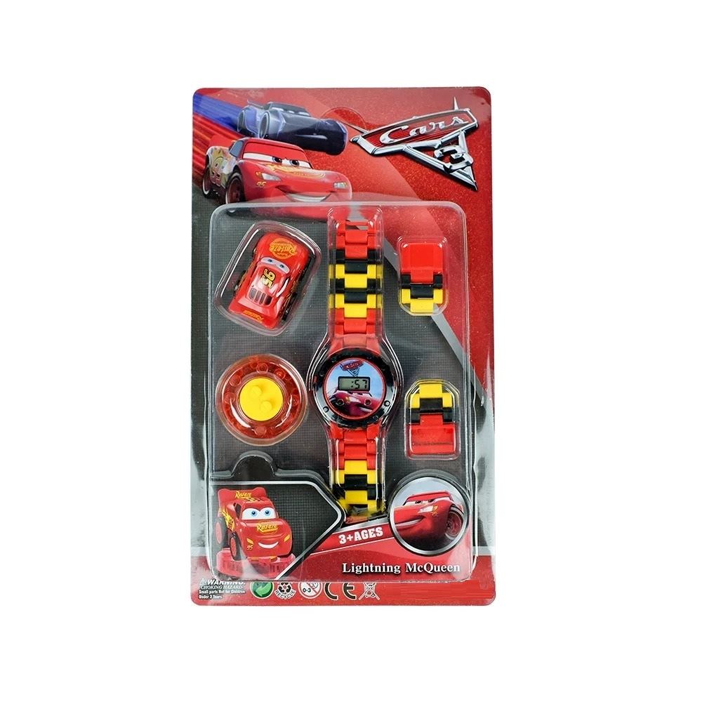 RELOJ PARA NIÑO TIPO LEGO DE CARS