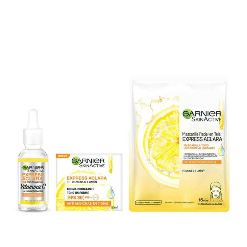 Pack Express Aclara Sérum + Crema Día + 1 Mascarilla de Tela