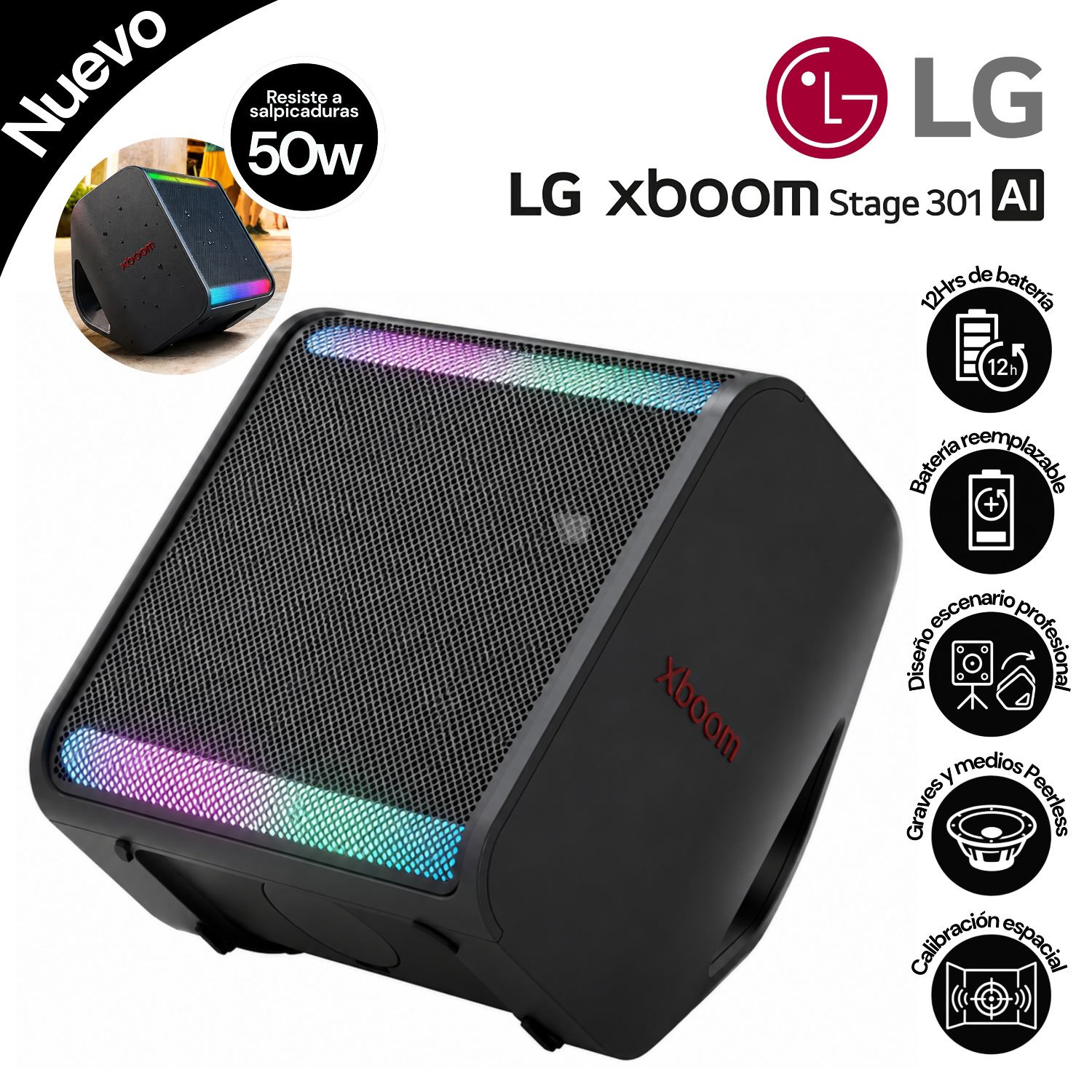 Parlantes Bluetooth LG xboom STAGE301 by will.i.am
