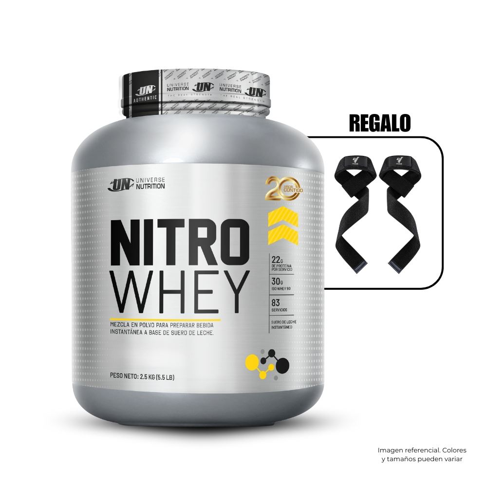 Nitro Whey 2.5 kg Vainilla+Straps