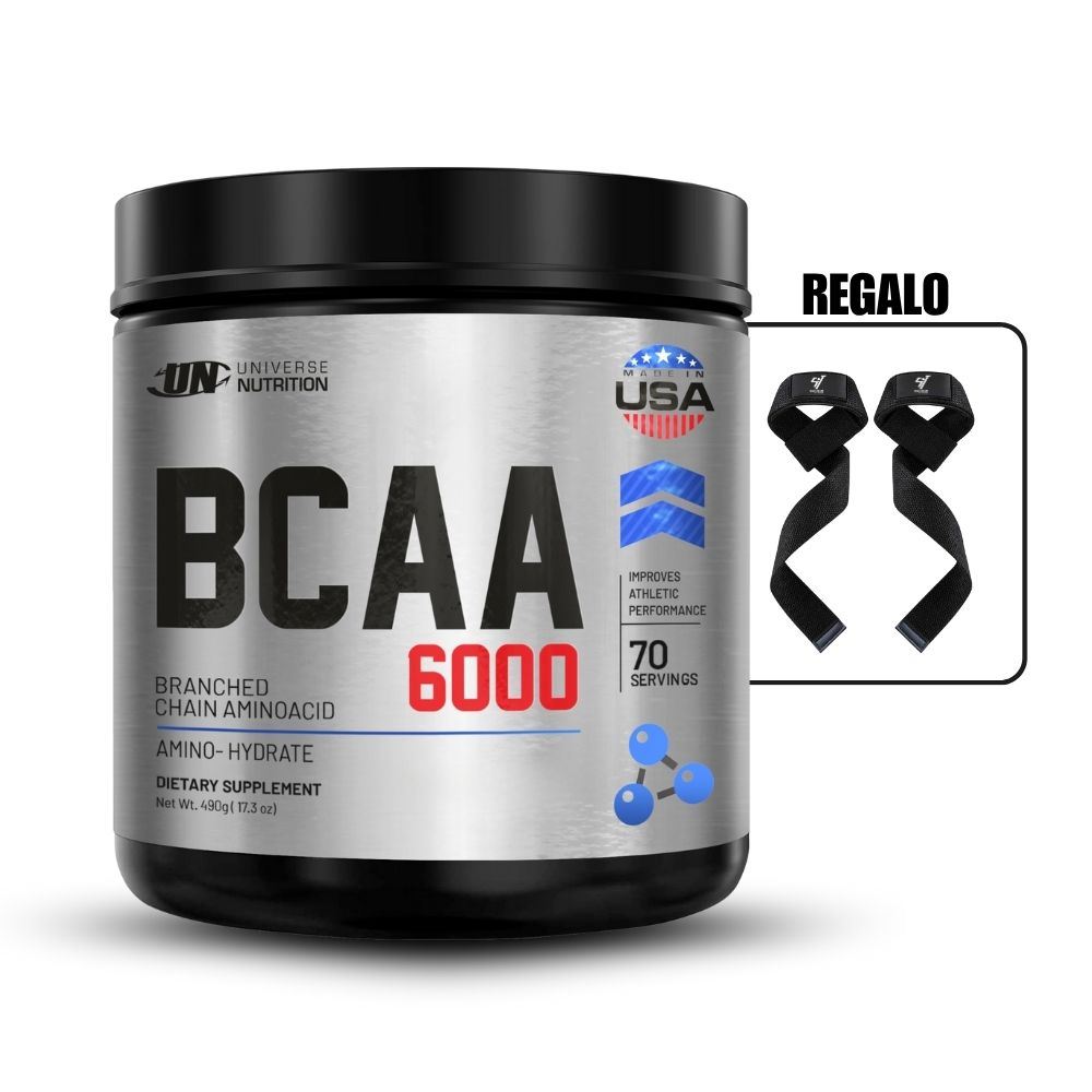Aminoácidos Pro Bcaa UN 6000 490Gr Citrus Punch+Straps
