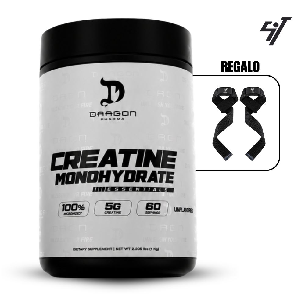 Creatina Monohidratada Dragon Pharma 1Kg+Straps