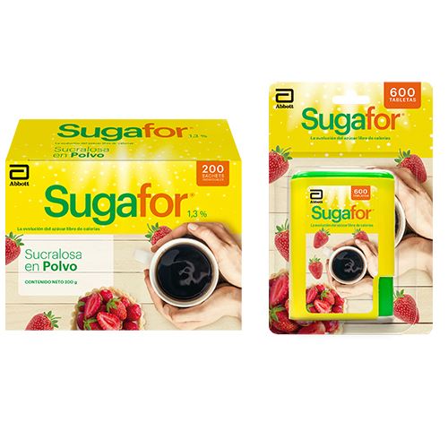 Pack Sugafor 600 Tabletas y 200 por Sachets en Polvo