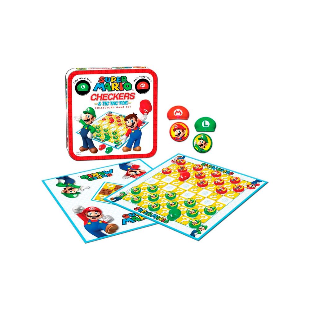 Super Mario Checkers Tic Tac Toe Collectors Game Set