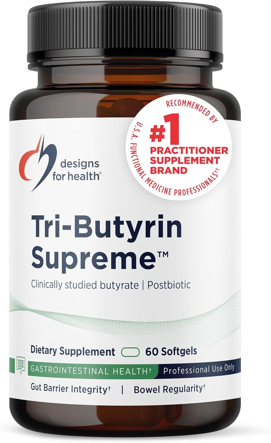Designs for Health Tri-Butyrin Supreme™ – 60 Softgels