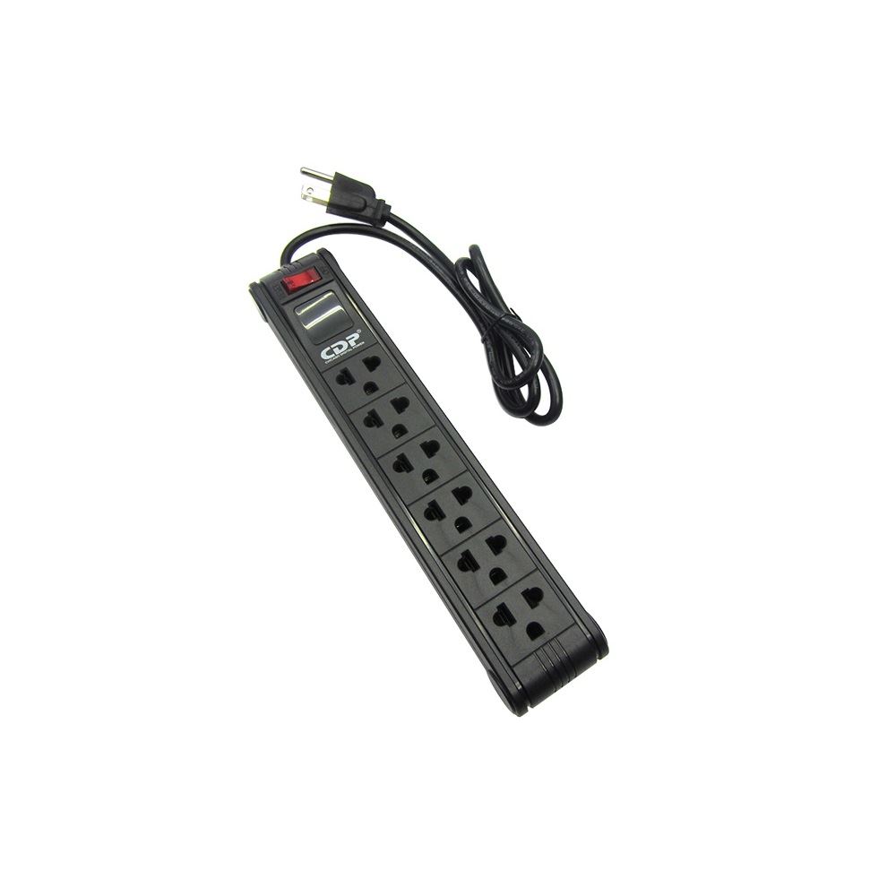 Supresor de Picos CDP R-PS6 210V-250V 15 Amps 6 salidas On-Off Switch