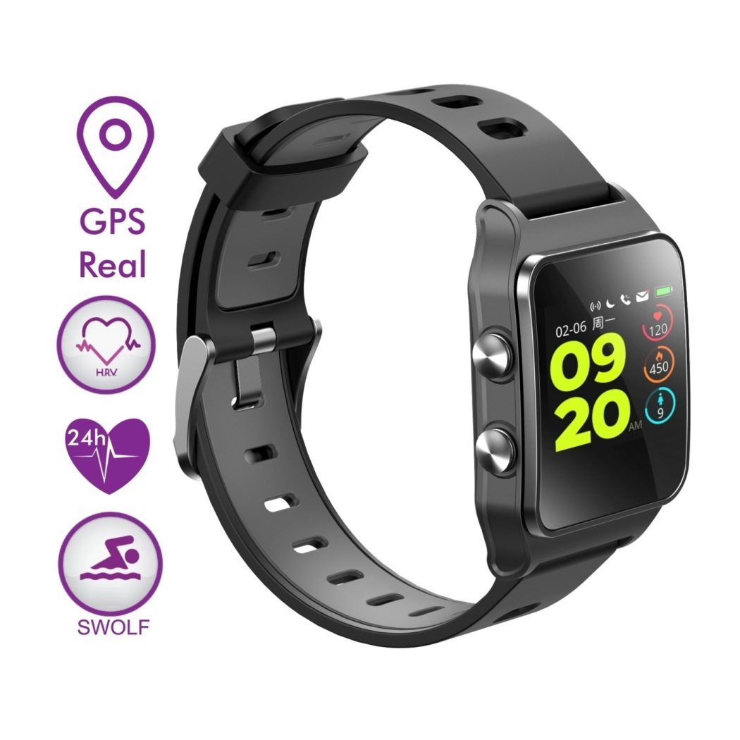 SMARTWATCH LEOTEC TRAINING GPS SWIM SWOLF BLACK