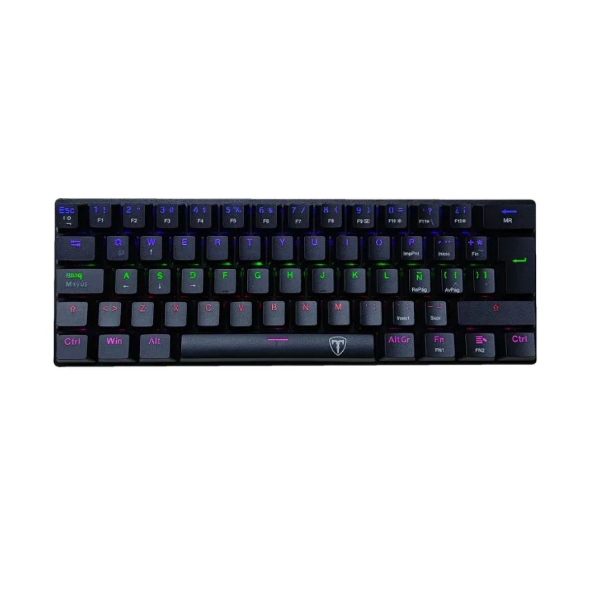 T-Dagger - Teclado Arena Lite TGK321 Rainbow Switch Red Spa - Black