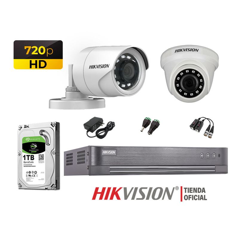 Kit 12 Cámaras de Vigilancia Hikvision Hd 720P Disco 1Tb P2p Kit