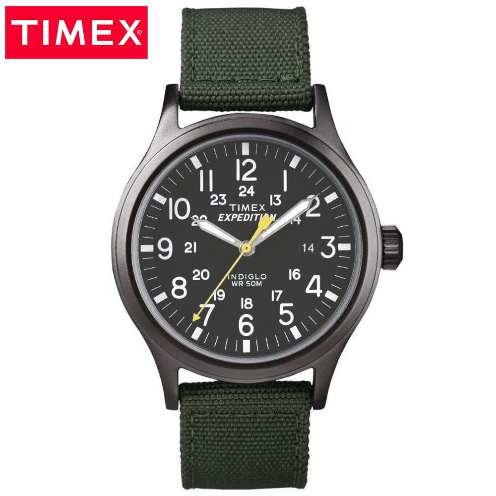 Reloj Timex Expedition Scout T49961 Luz Indiglo Fecha Correa de Nylon Verde
