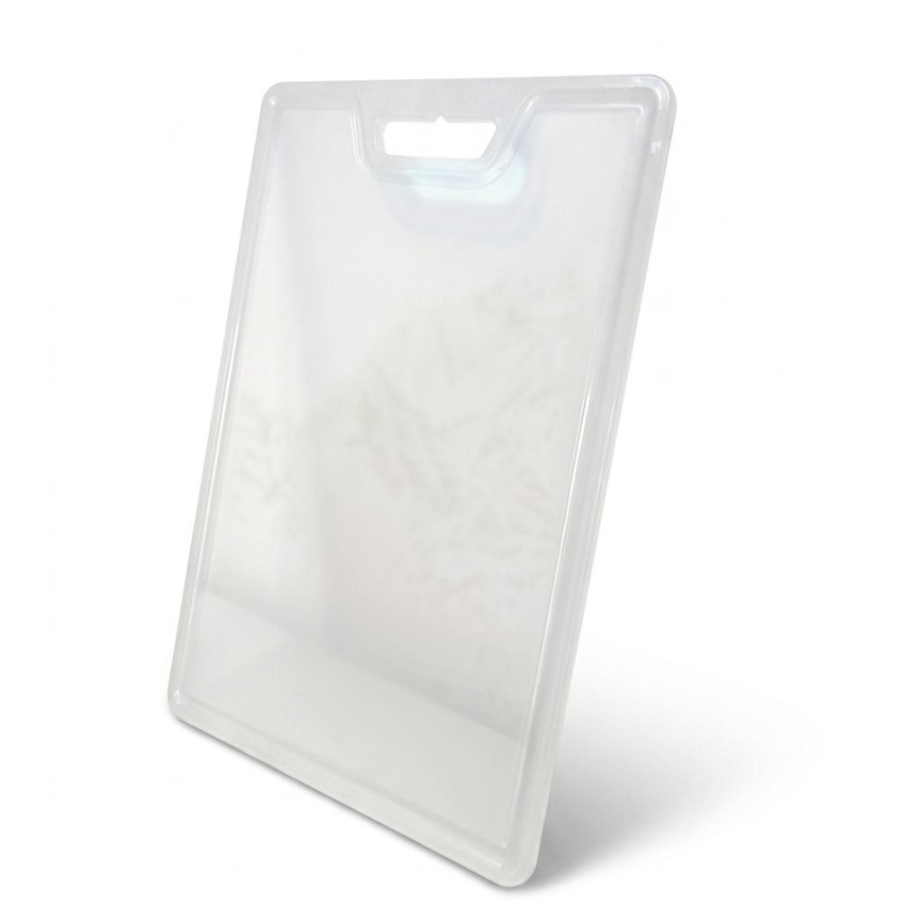 Tabla de cocina para Picar Semi Transparente Blanca 44.5 x 29.7 cm – Resistente y Fácil de Limpiar