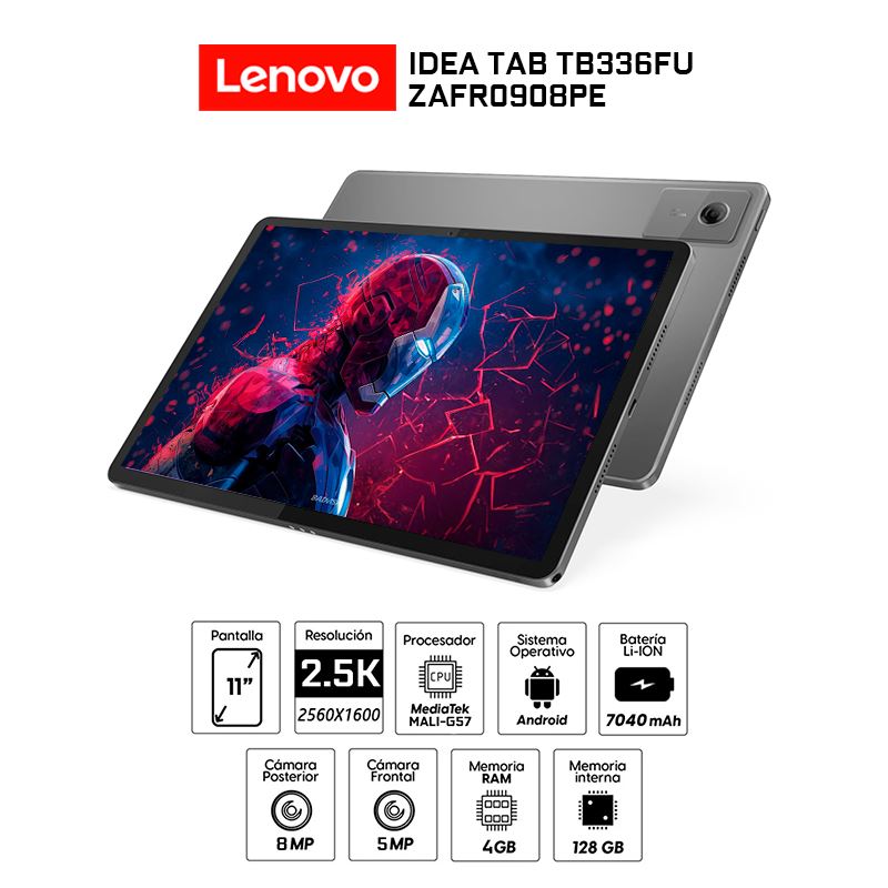 Tablet Lenovo TB336FU Tab 11" 2.5K 4GB RAM/128GB ROM, Android 15 ZAFR0908PE