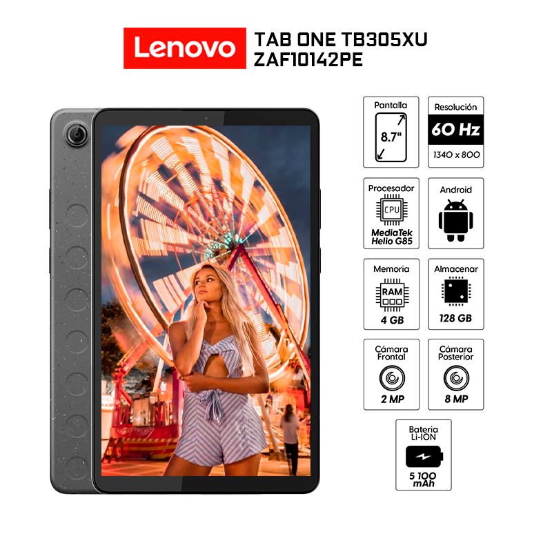 Lenovo Tab One TB305XU LTE 4Gb Ram| 128Gb eMMC|Android14+folio ZAF10142PE