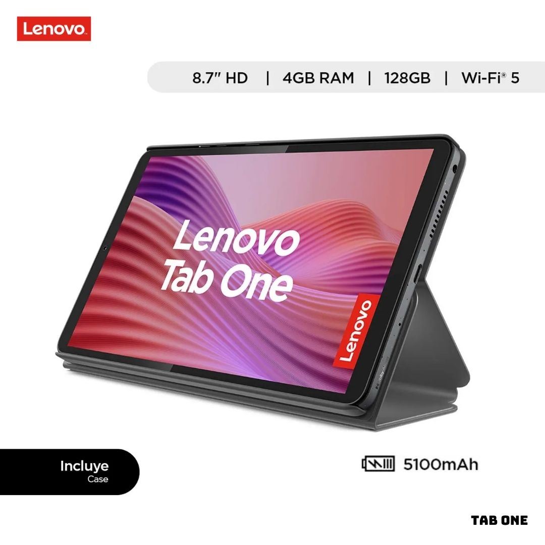 TABLET LENOVO TAB ONE WIFI 4GB RAM 128GB ROM - GRIS + FOLIO CASE