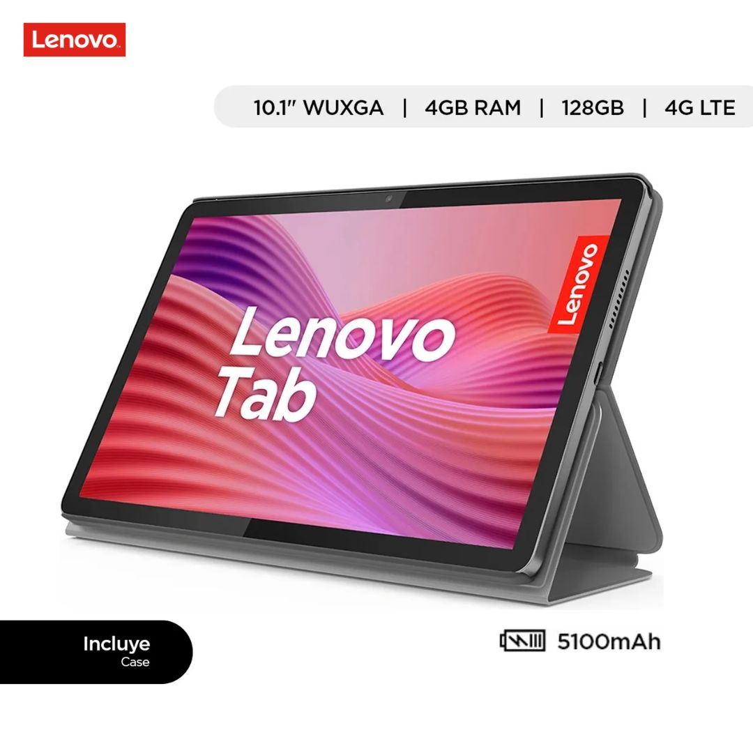 TABLET LENOVO TAB TB311XU + FOLIO CASE 4GB RAM 128GB ROM - LUNA GRAY