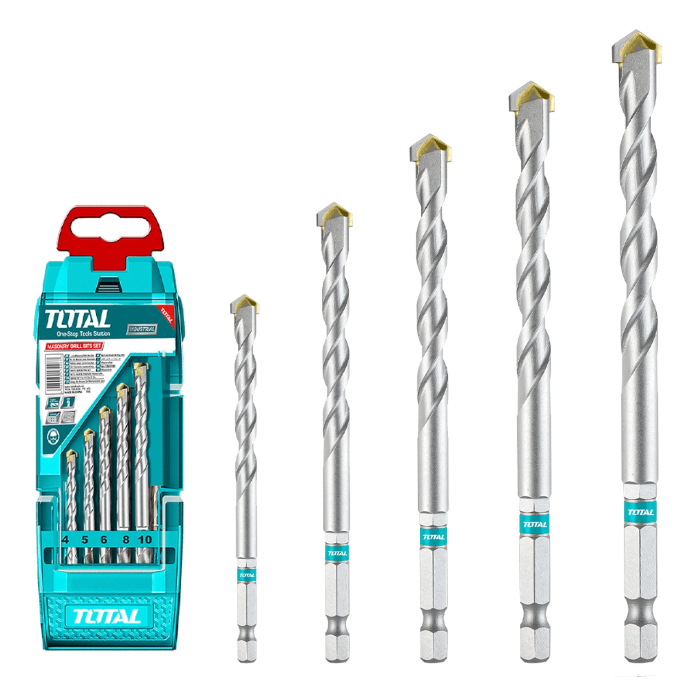 Set de Brocas para Concreto 5pcs 4-10mm Total