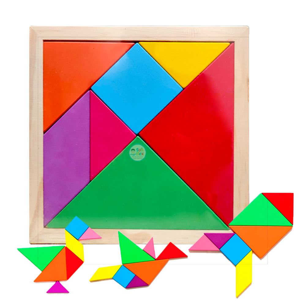 TANGRAM DE MADERA 18x18CM
