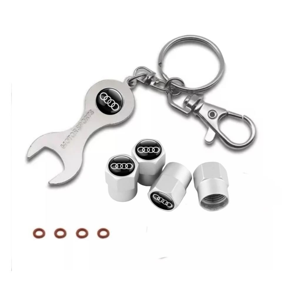 TAPAS DE VÁLVULA PARA NEUMATICO - 4 PIEZAS " AUDI " UNIVERSAL