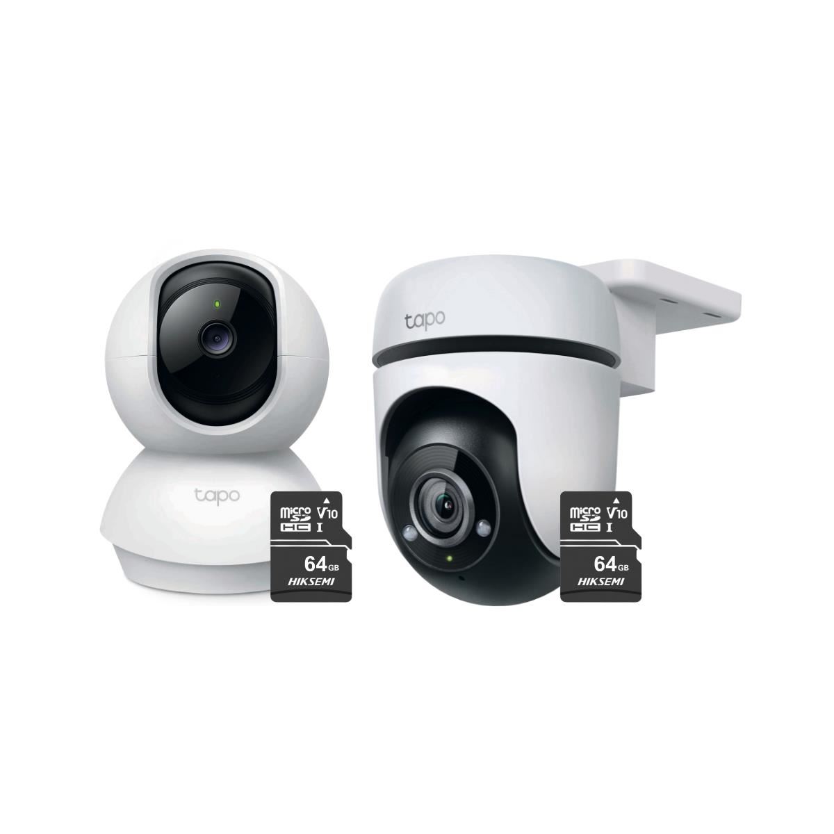 Kit de Cámaras de seguridad Tapo C200 + Tapo C500 + Micro SD 64 GB - TP-LINK