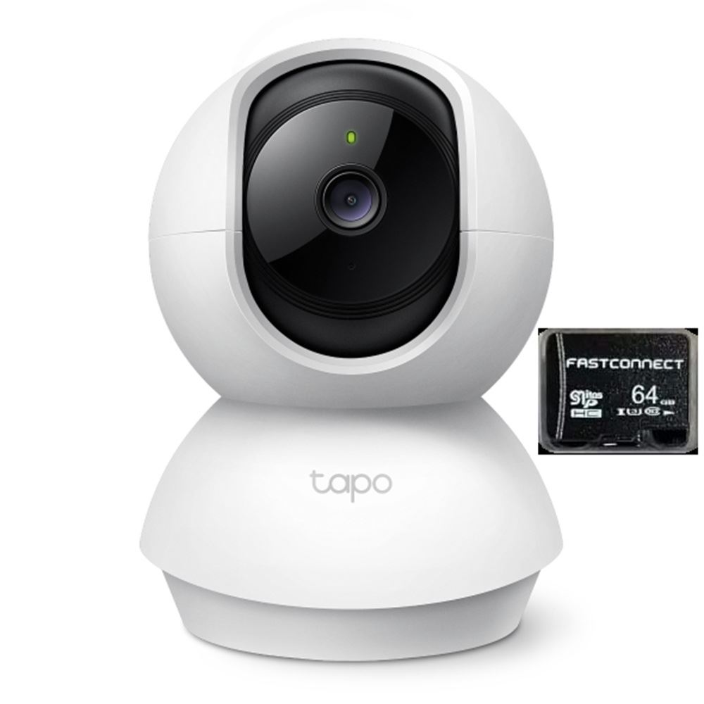 CÁMARA DE VIDEOVIGILANCIA INTELIGENTE TP-LINK TAPO C210 + MICROSD 64 GB