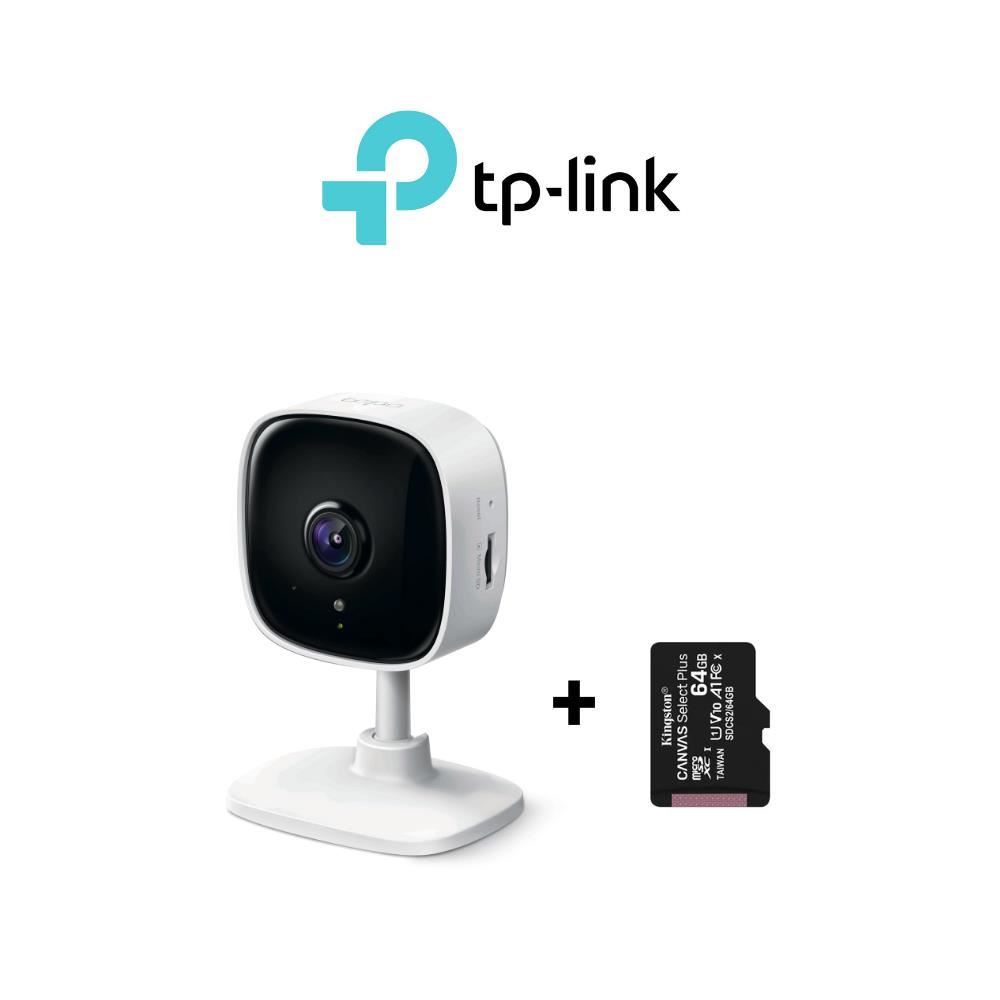 Cámara de seguridad wifi 2K para interiores Tapo-C110 + SD 64 GB - Tp-Link