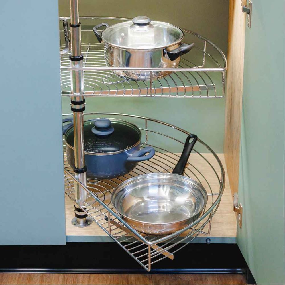 Canasta giratoria cromada de 180° más casa perú Más Casa Perú