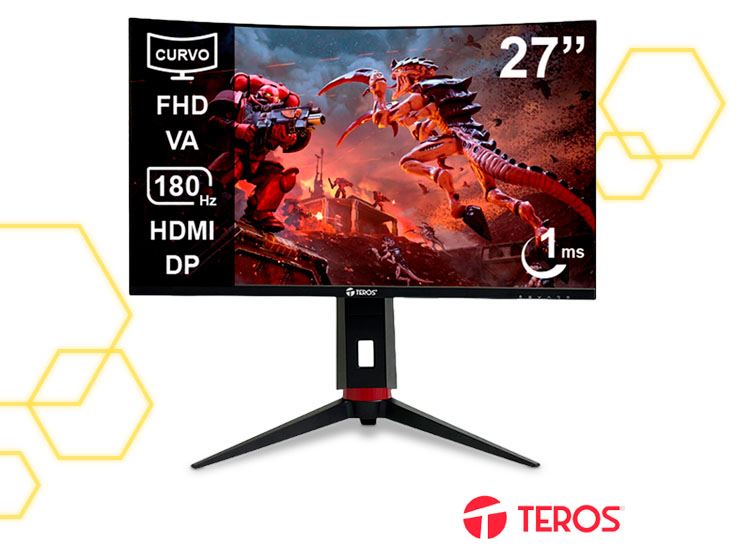 Monitor Curvo Gaming Teros 27 pulgadas TE-2766G FHD 180Hz