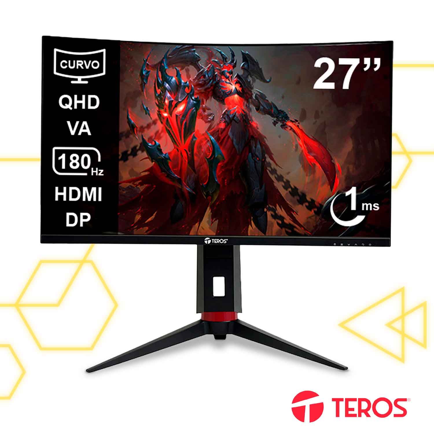 Monitor Gaming Teros Plano 27 pulgadas TE-2767G QHD 180Hz