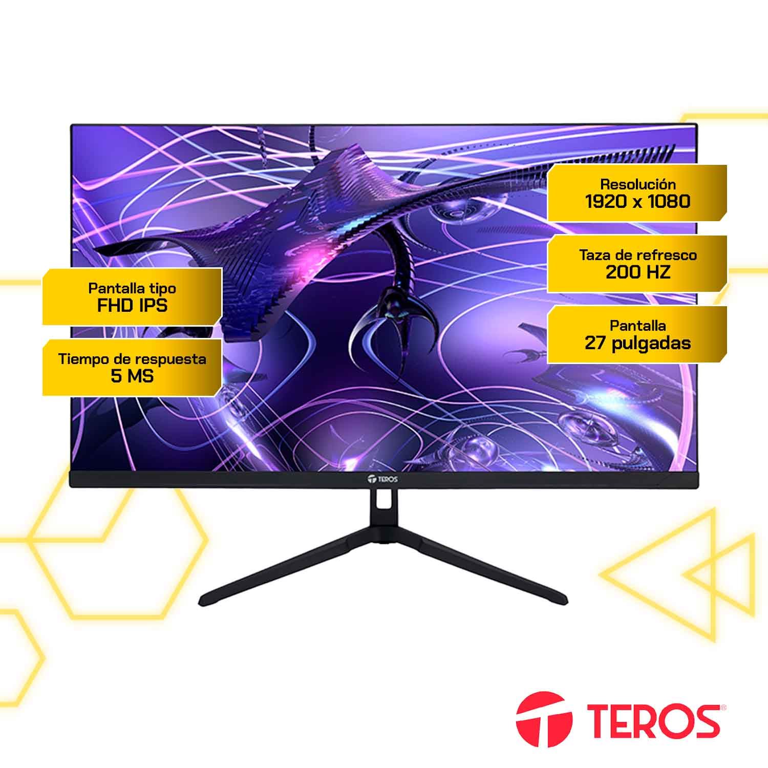 Monitor Teros TE-2786G 27” FHD IPS Plano 200Hz 1ms HDMI DP