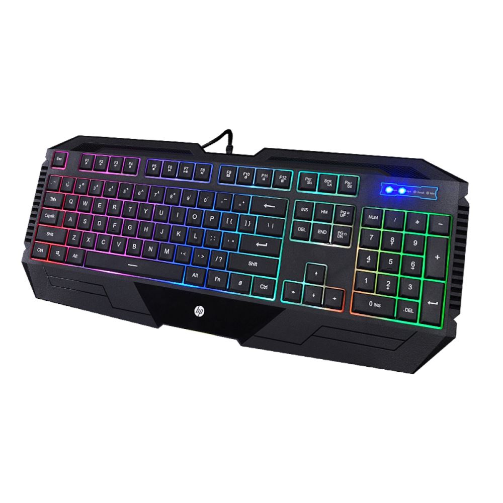 Teclado Gaming HP-K110 Gamer LED Rainbow Conexión USB