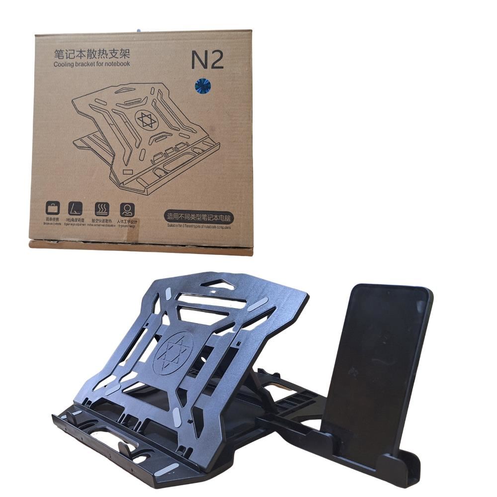 Soporte Ergonomico de Plastico para Tablet Laptop con Porta Celular 360° Modelo N2