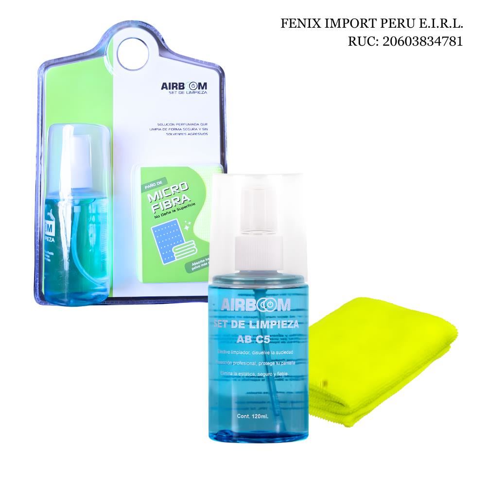 Kit De Limpieza Multiuso 120ml Para TV / Móviles / Laptops AIRBOOM