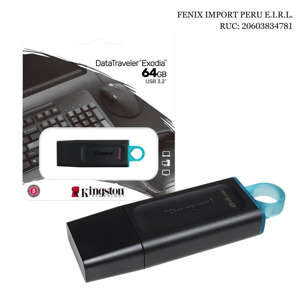 Memoria USB 64gb 3.2 Kingston DataTraveler Exodia DTX
