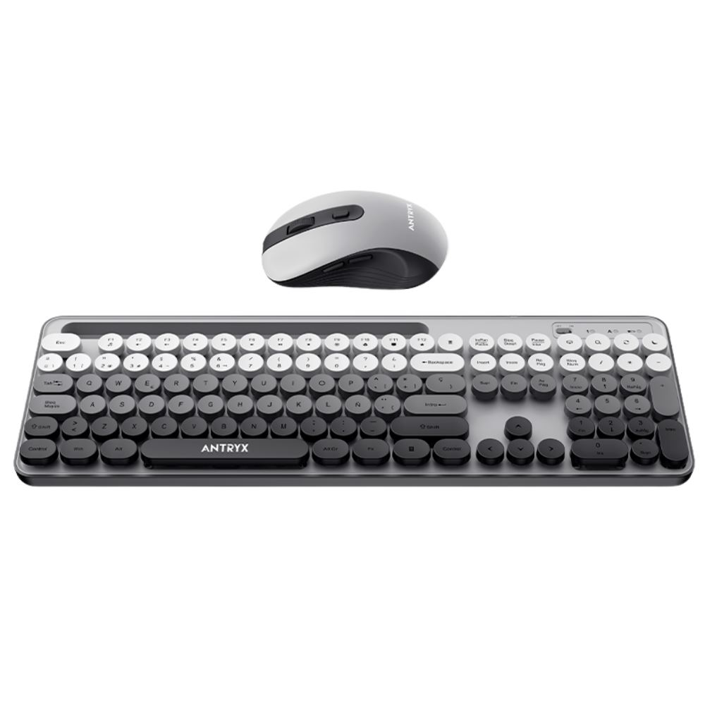 Kit Antryx Teclado y Mouse Inalámbrico WS-970 Gris