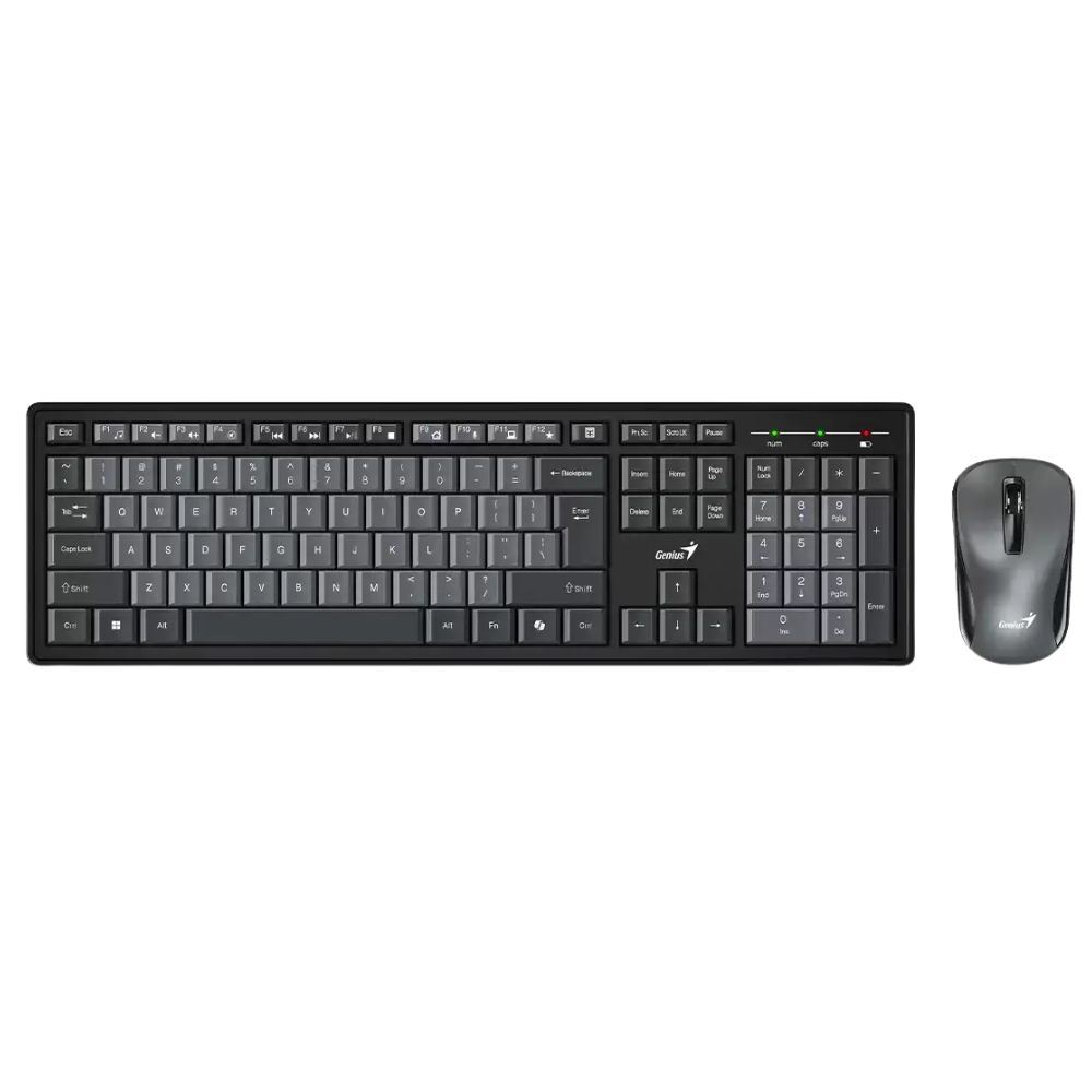 Kit Teclado y Mouse Genius Smart KM-8200 AI Copilot Inalambrico Gris