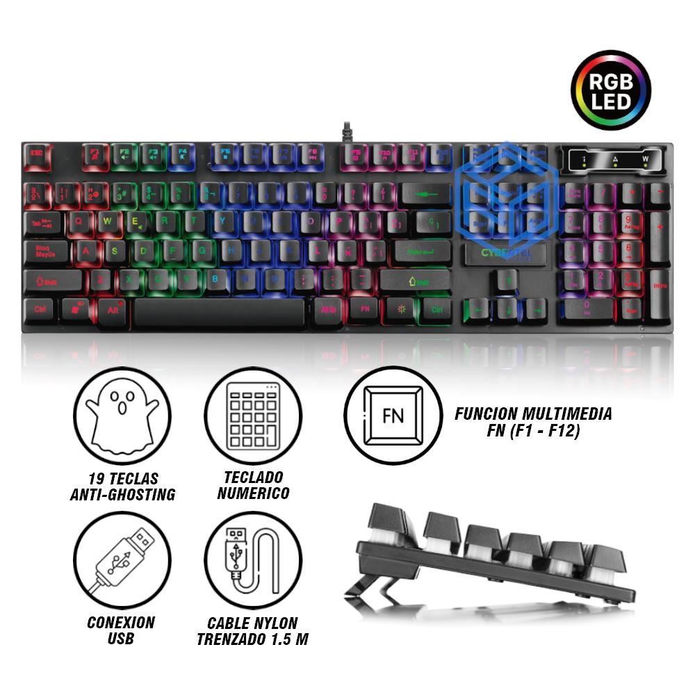 TECLADO CYBERTEL Xtreme - CYB K505 - NEGRO