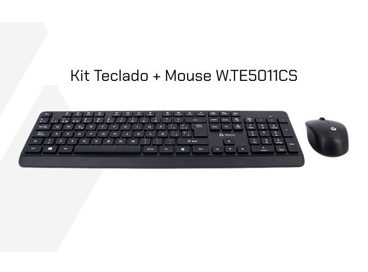 Kit inalámbrico teclado + mouse Teros TE-5011CS, 2.4GHz, 1000DPI, español, negro