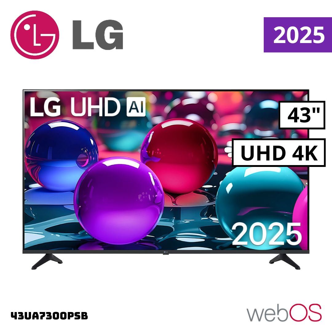 TELEVISOR LG 43 SMART TV THINQ AI WEBOS HUB 4K UHD LED 2025 - 43UA7300PSB